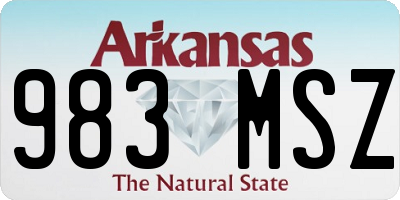 AR license plate 983MSZ