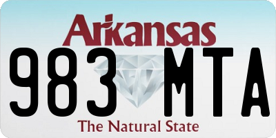 AR license plate 983MTA