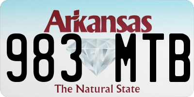 AR license plate 983MTB
