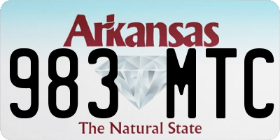 AR license plate 983MTC