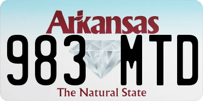 AR license plate 983MTD