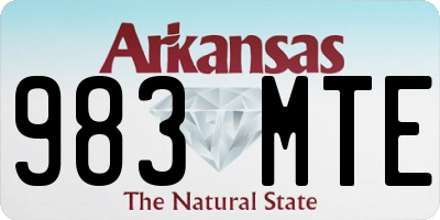 AR license plate 983MTE