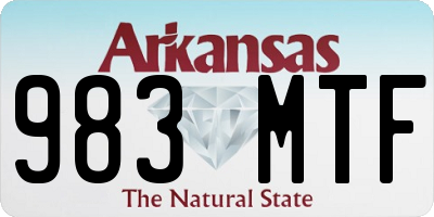 AR license plate 983MTF
