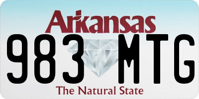 AR license plate 983MTG