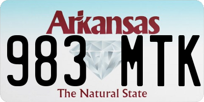 AR license plate 983MTK
