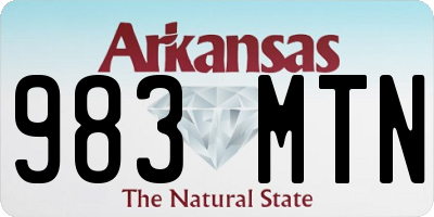 AR license plate 983MTN