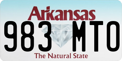 AR license plate 983MTO