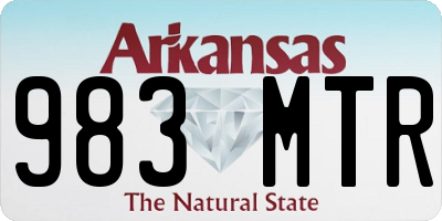 AR license plate 983MTR