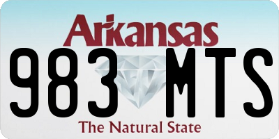 AR license plate 983MTS