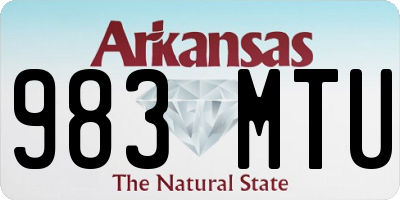 AR license plate 983MTU