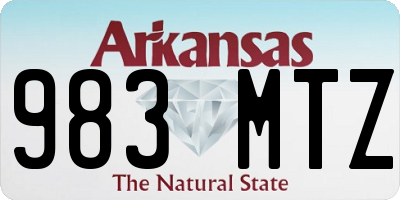 AR license plate 983MTZ