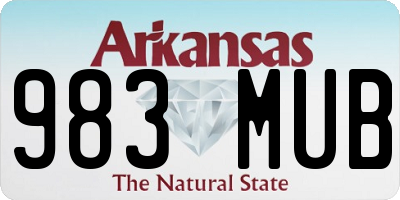 AR license plate 983MUB
