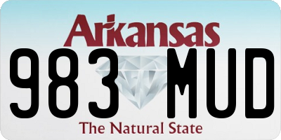 AR license plate 983MUD