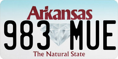 AR license plate 983MUE