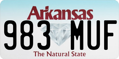 AR license plate 983MUF