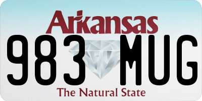 AR license plate 983MUG