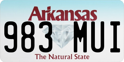 AR license plate 983MUI