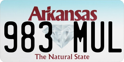 AR license plate 983MUL