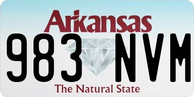 AR license plate 983NVM