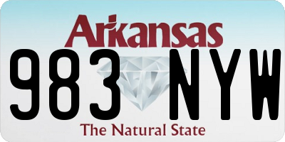 AR license plate 983NYW