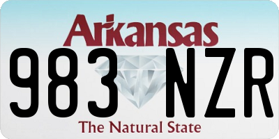 AR license plate 983NZR