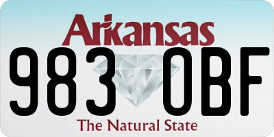 AR license plate 983OBF