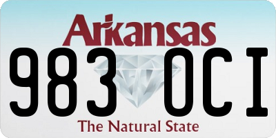 AR license plate 983OCI