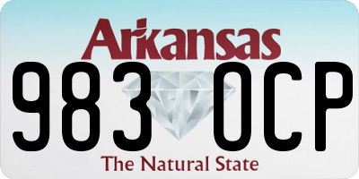 AR license plate 983OCP