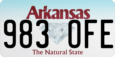 AR license plate 983OFE