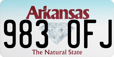 AR license plate 983OFJ