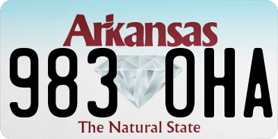 AR license plate 983OHA