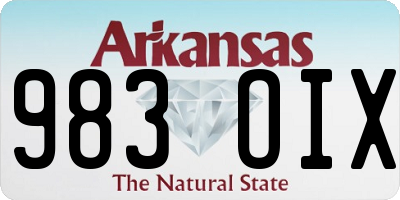 AR license plate 983OIX