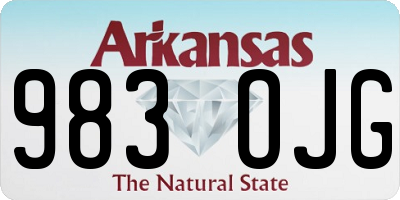 AR license plate 983OJG