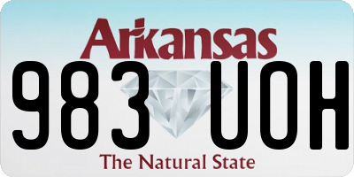 AR license plate 983UOH