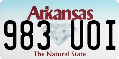 AR license plate 983UOI