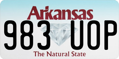AR license plate 983UOP