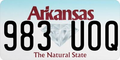 AR license plate 983UOQ