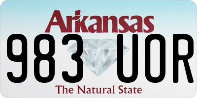 AR license plate 983UOR