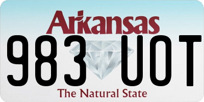 AR license plate 983UOT