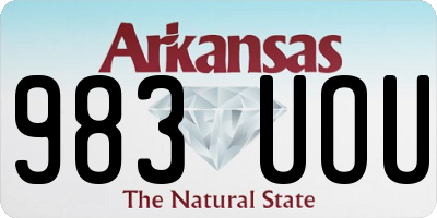 AR license plate 983UOU