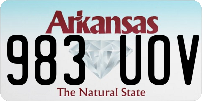 AR license plate 983UOV