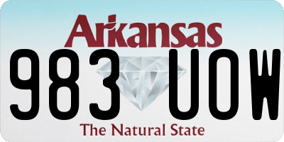 AR license plate 983UOW