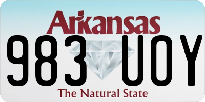 AR license plate 983UOY