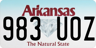 AR license plate 983UOZ
