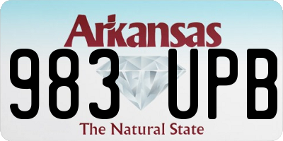 AR license plate 983UPB