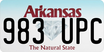 AR license plate 983UPC