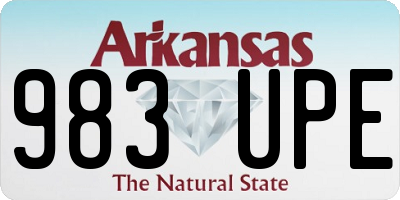 AR license plate 983UPE