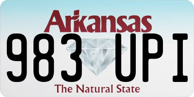 AR license plate 983UPI
