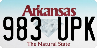 AR license plate 983UPK