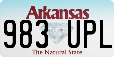 AR license plate 983UPL
